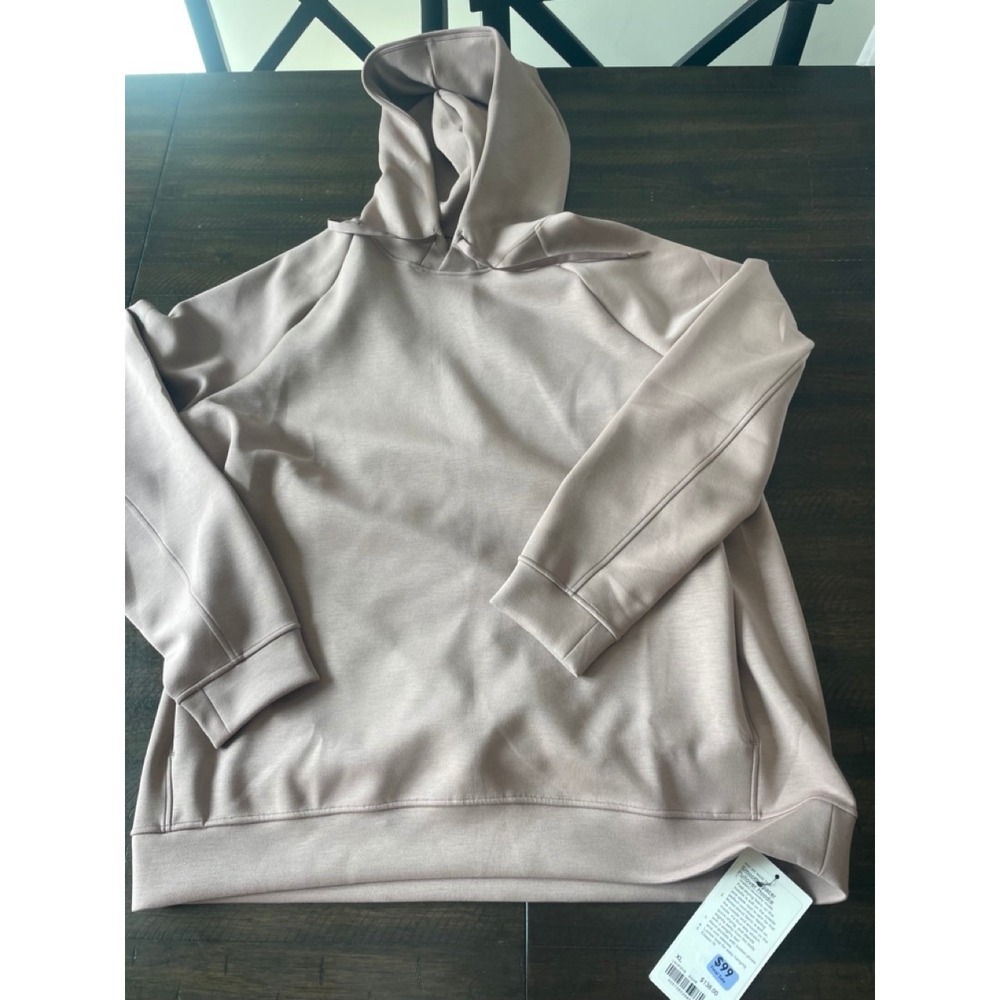 Lululemon NWT Smooth Spacer Pullover Hoodie Ash Rose XL LM3FDVS ASHR New